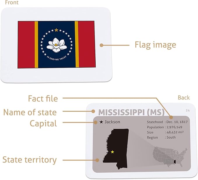 Collection of Country Flags Flash Cards + Flags of U.S. States Flash Cards