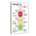 XIANF Self Regulation Traffic Lights Management Classroom Poster, Social Emotional Learning, Feelings Emotions Canvas Poster for Classroom School Therapy Room Frame:16x24inch(40x60cm)