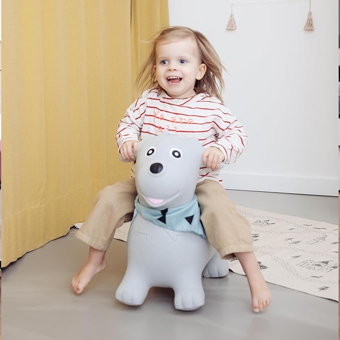 Kindsgut Bouncy Animal Hopper Dog for Children, Designed in Germany, Playful and Modern Colors, air Pump Included, Indoors and Outdoors