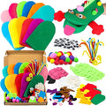 WATINC 12Pcs Hand Puppet Making Kit for Kids Art Craft Felt Sock Puppet Toys Creative DIY Make Your Own Puppets Pompoms Storytelling Role Play Party Supplies for Girls Boys