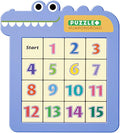 Dementia Activities for Seniors, Slide Number Puzzle Travel Game Gifts for Dementia Patients (Number, Blue) 99-5