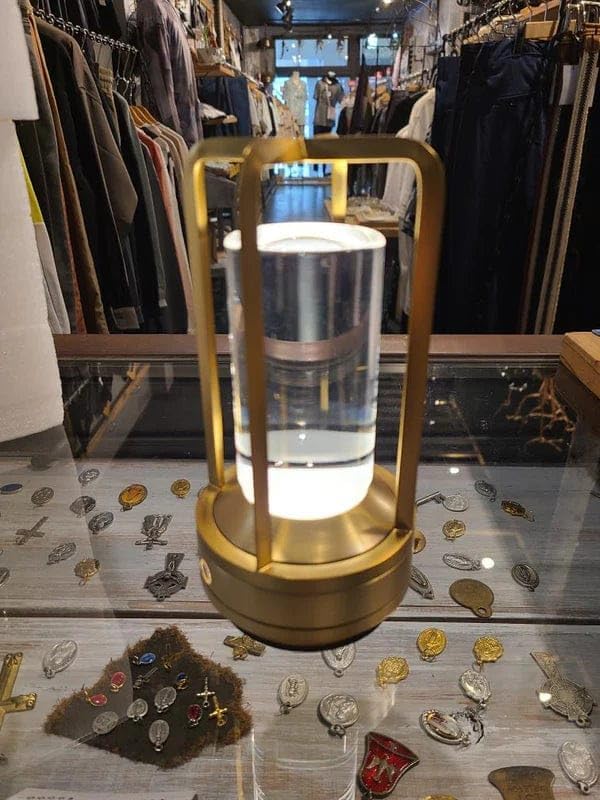 Klarako Crystal Lantern Lamp – Modern Cordless Rechargeable Bedside & Outdoor Light, Portable Wireless Lamp – Dimmable Touch Control – Luxury Living Room & Hotel-Style Lighting (Gold, 40-Pack)