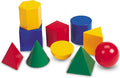 Learning Resources Large Geometric Shapes - 10 Pieces, Ages 5+ Learning Shapes, Geometric Solids, Kids Math Toys, Geometry for Kids