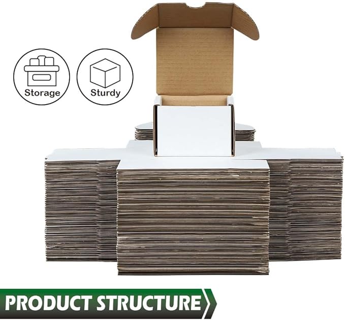 GRAND ORANGE 50 Pack 200 Count Trading Card Storage Boxes Corrugated Paper Cardboard Organizer for Sports Gaming Cards Trading Paper Boxes