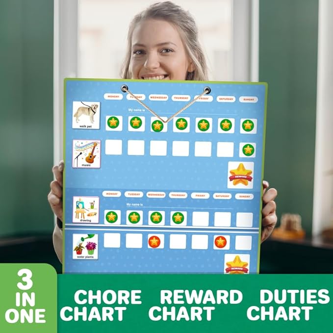 QUOKKA Visual Schedule for Kids with Autism - 145 Reward Chore Chart for Multiple Kids - Behavior Routine Toy for Autistic Children Age 5-7 ADHD Tools - Responsibility Board Autism Learning Material