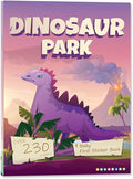 Dinosaur Sticker Book for Kids - 230+ Stickers & 8 Scenes Dinosaur Park - Side by Side Activity Book - Fun Reusable Scenes - Great for Boys & Girls Ages 2-4 4-8