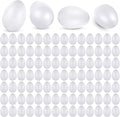 Yeshone 100 Pieces Egg Shakers Musical Instruments Percussion Maracas Egg for Kids Toys Plastic Easter Shaker for Learning DIY Painting, Classroom Music, Rhythm(White)