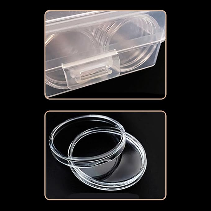 240 Pcs 30mm Coin Capsules Holder with Foam Gasket and Plastic Storage Organizer Box, 5 Sizes (17/20/25/27/30mm) Coins Collector Case Protector for Coin Collection Supplies