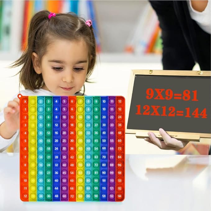 AK-SHIP Multiplication Game Table Bubble Toys Relieve Stress and Anxiety ，Education Various Teaching Operations (Multiplication Table 12*12)