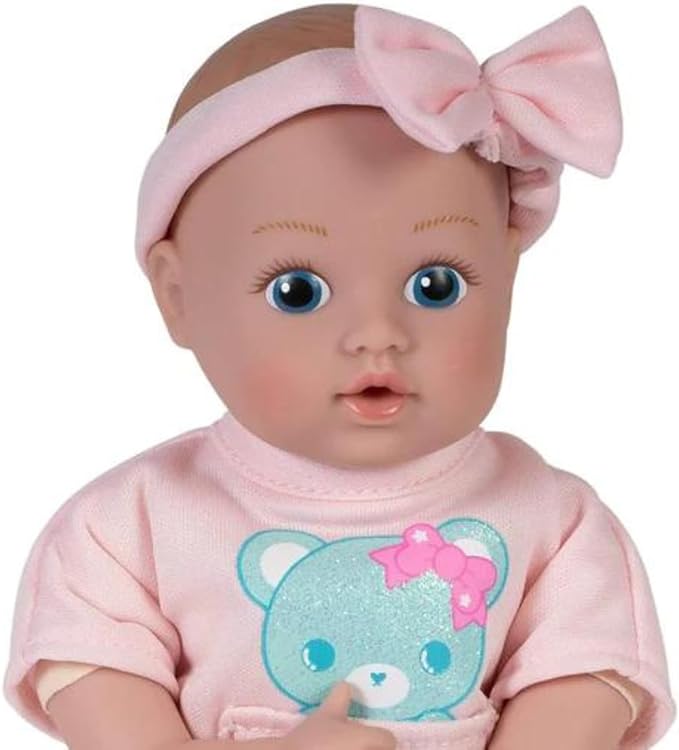 ADORA Be Bright Collections - Tots and Friends, 8.5” Baby Doll and Spirit Plush Animal, Made in Sweet Baby Powder Scent and Machine Washable, Birthday Gift for Ages 3+ - Baby Bear