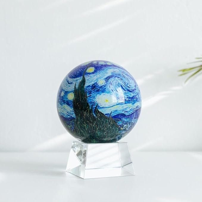 MOVA Starry Night 4.5” – Rotating Solar Art Globe Featuring Van Gogh’s Masterpiece | No Batteries or Wires | Unique Decor & Gift for Art Lovers