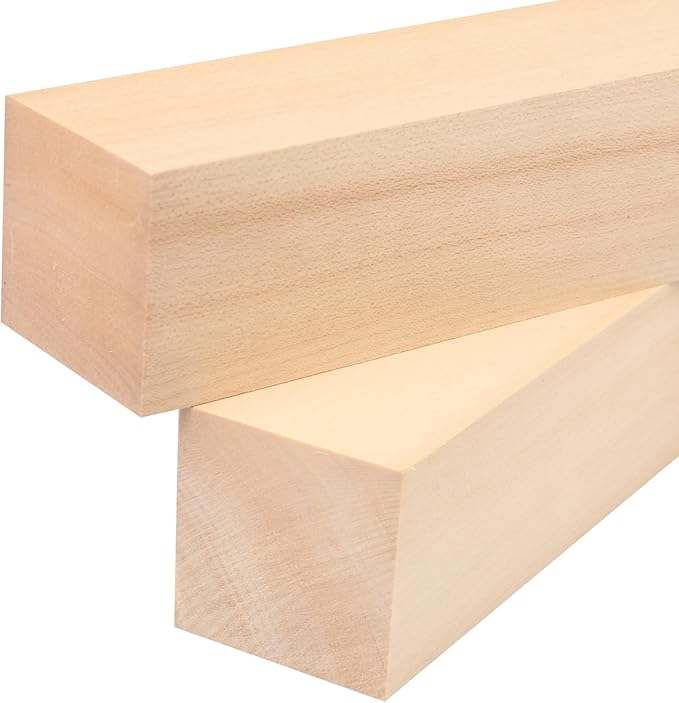8 Pack Basswood Carving Blocks, 12x2x2 Inches Basswood Blocks for Beginner to Advanced Carvers, Ideal for DIY Projects and Gifts, Soft and Smooth, Easy Whittling and Carving,by GNIEMCKIN.