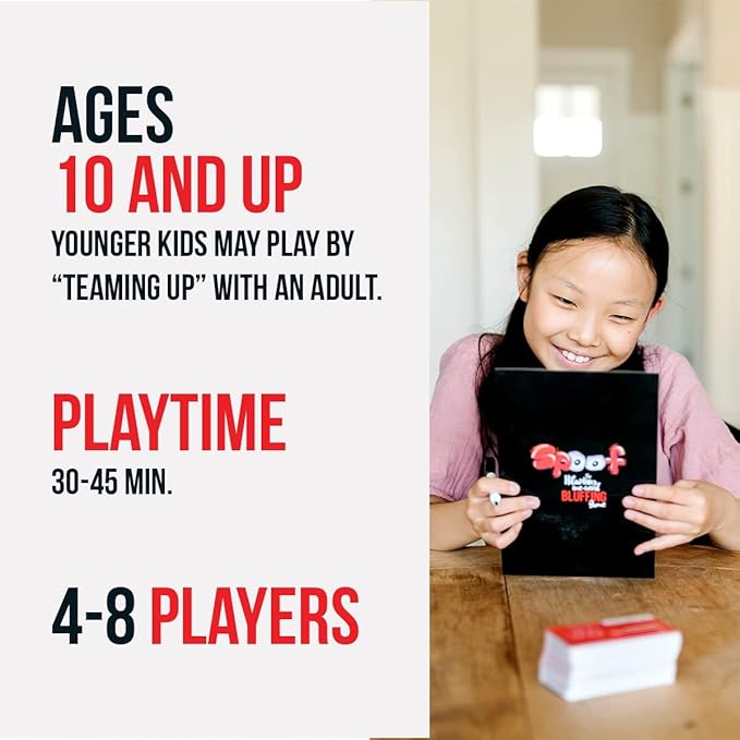 Inspiration Play Spoof Family Party Bluffing Board Game - Funny and Great for Groups Ages 8 and Up - 3-8 Players