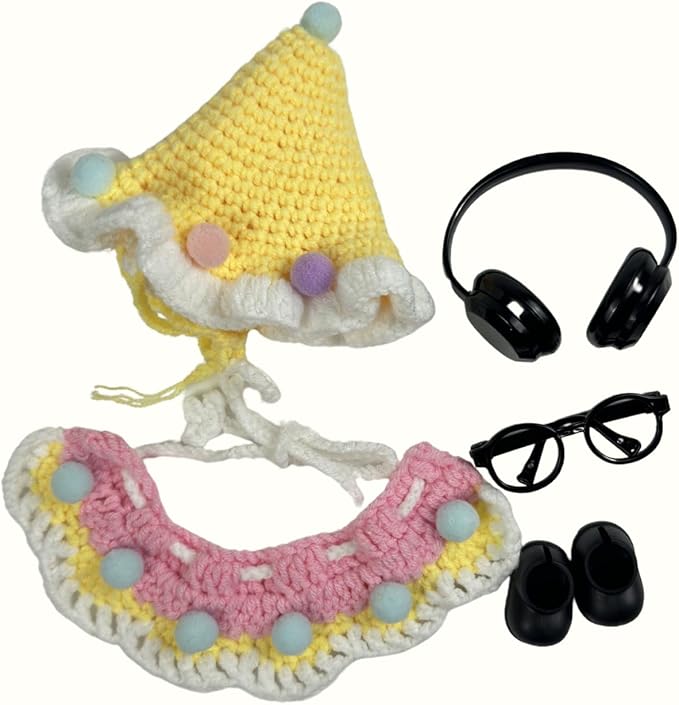 Clothes for 15cm/17cm Labubu (Doll Not Included)，Trendy Accessory Sets for Dolls ,Cute Accessory for Dolls Dress up Unique Style(Knit)