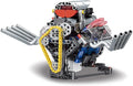 39005 V8 Engine Model Kit, Runnable, Build Your own STEM Visible Mini V8 Engine Model Kit with Lights, Adult and Adolescent Physics Science Experiment Building Block Set (665 Pcs)
