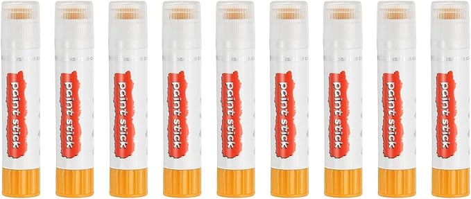 PATIKIL Solid Tempera Paints, 9 Pcs Washable Quick Drying Paint Sticks Paint Pens for Artists Beginners Art Supplies, Yellow