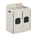 ECR4Kids Play Kitchen Stove, Wooden Playset, White Wash
