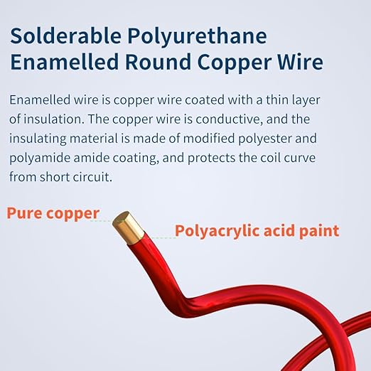BNTECHGO 26 AWG Magnet Wire - Enameled Copper Wire - Enameled Magnet Winding Wire - 5 lb - 0.0157" Diameter 1 Spool Coil Red Temperature Rating 155℃ Widely Used for Transformers Inductors
