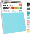 Soucolor 9" x 12" Spiral Bound Blank Sketch Notebook Journal Book- 1-Pack 100 Sheets Acid-Free 68lb/100gsm Paper, Art Sketchbook for Painting, Doodling, Journaling, Kids, Students, Adults, Beginners