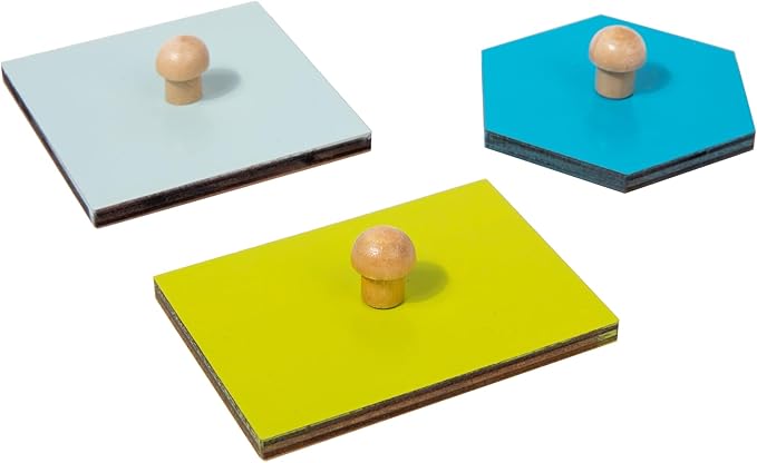 Adena Montessori Wooden Cognition Knob Puzzles Baby & Toddler Development Toy