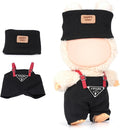 17cm Doll Clothes Set - Adorable Overalls & Hat Outfit for Fashion Dolls, Soft Cotton Cute Dress Up Accessories (Doll Not Included)