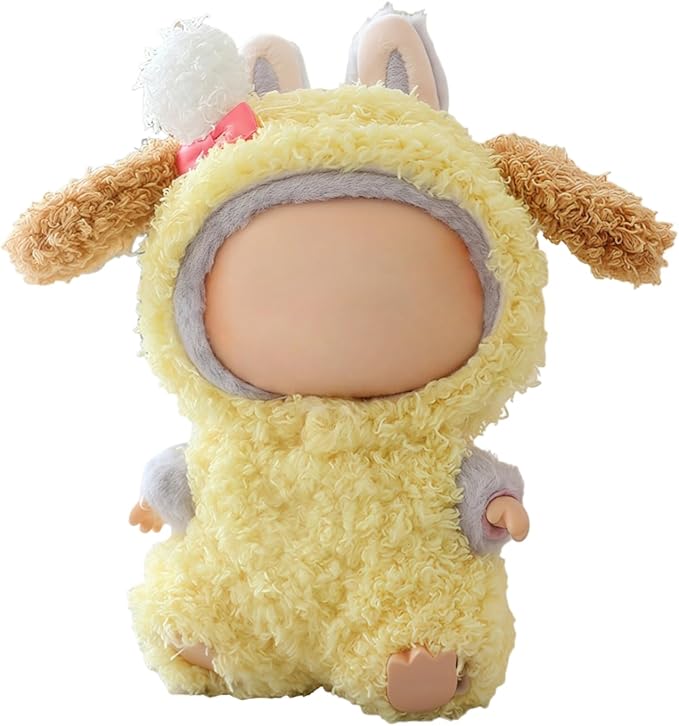 17cm Doll Clothes Set, Overalls Set for 6.7inch Doll Suit, Faking Animal Style Outfit Jumpsuit, Cute Fashion Dress Up Clothes Accessories for 1st/2nd/3rd Gen Dolls (Dog)