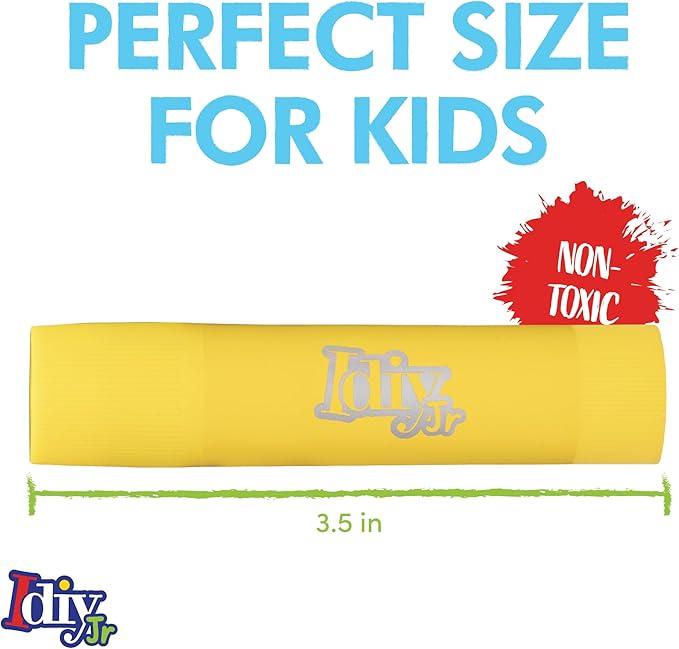 Idiy Tempera Paint Sticks (12 pack Pastel Colors)-Classroom Back to School Supplies, Summer Camp Arts & Crafts Projects, Draw & Paint on Wood, Paper, Ceramic, Canvas! Quick Dry, Non-Toxic, Mess Free