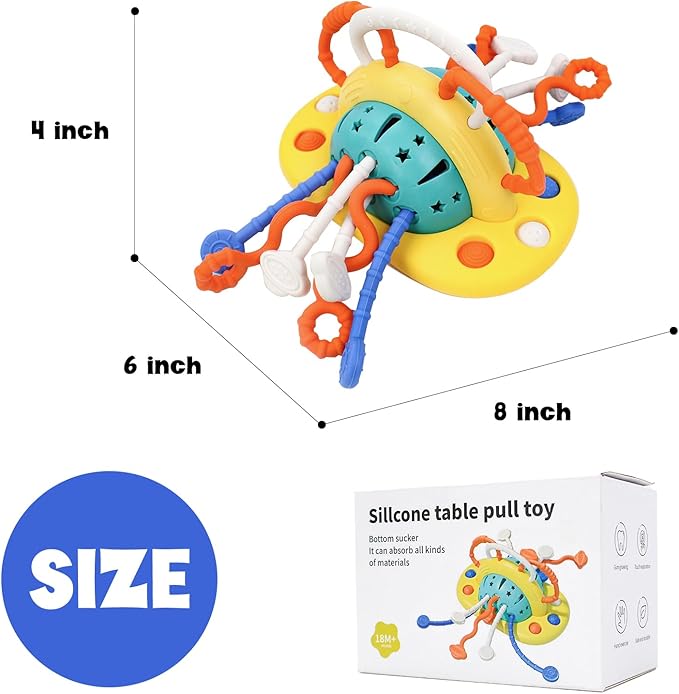 Baby Toys Silicone Suction Cup Toy for High Chair Toddler Sensory Toys for 6-12 Months Baby Montessori Toy for 1 Year