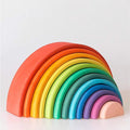 AVDAR 12Pcs Wooden Rainbow Stacker Toy, Extra Large Wooden Rainbow Stacking Toy, Montessori Nesting Puzzle for Kids