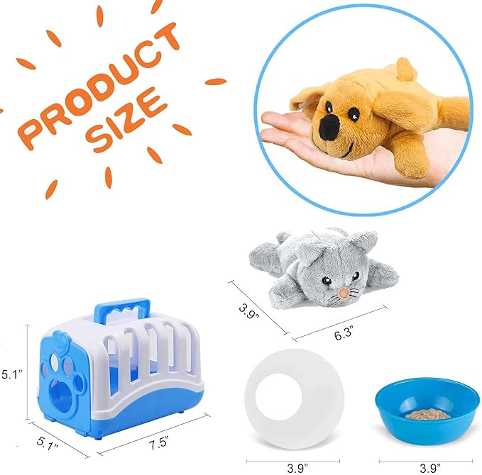 Deluxe Complete Vet Pet Care Play Set | Veterinarian Pretend Doctor Role Play Grooming Toy Kit with Plush Dog & Cat (34 Pcs)