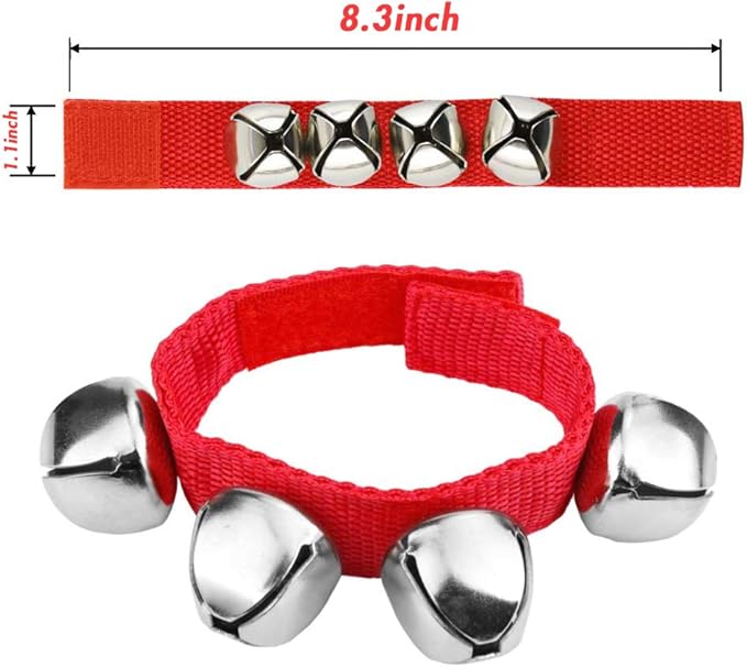 POPLAY Jingle Bells,12 PCS Kids Musical Instruments Ankle Bells for Party Favors Goodie Bags Stuffers