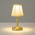 5W Mini Cordless Lamp Gold,3000 mah Small Battery Operated Lamp,Vintage Small Table Lamps,3 Level Dimmable Rechargeable Lamps,Decorative Dining Table Light,Mini Lamps for Kitchen,Nightstand,Bedroom