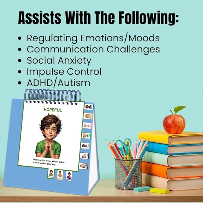 Thought-Spot I Know What to Do Expressive Faces feelings flip book for kids - Emotion Chart for Kids Reinforces Positive Behavior Serves as Emotions Wheel or Feelings Chart (Expressive Faces Flipbook)