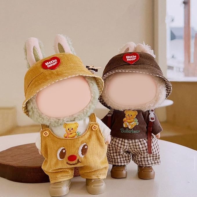 17cm Doll Clothes Set & Outfit - Cuddly Fashion Dresses with Accessories, Luxury Chic Doll Clothing & Plush Pullover Hoodie Doll Clothing DIY ,Just Clothes