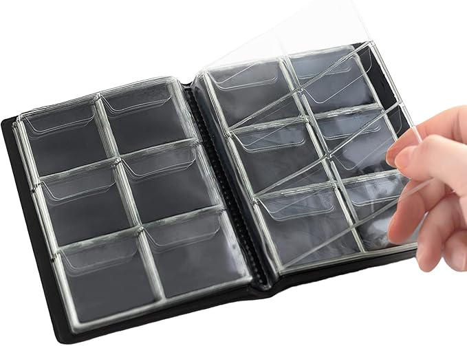 Coin Collection Album 60 Pockets - 4.5x4.5cm/1.8x1.8 inch Coin Holder Book Coin Storage Album Money Penny Pocket for Collectors Blue CS0106BL