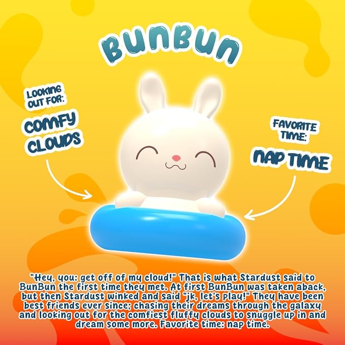 Goonameez, Hand-Held Sensory Toy with Floating Characters, Mesmerizing Water Mix Fidget Toy – Collect All 6 Unique Shapes for Squishy Fun, Perfect Travel Toy! (BunBun)