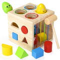 Montessori Wooden Shape Sorter Toy for 1+ Year Old - 8 Sensory Blocks, Developmental Toddler Toys, Toddler Learning Gifts for Baby Boys Girls
