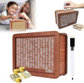 Wooden Coin Bank Money Saving Box, Cash Vault Wooden Savings Box, Wooden Digital Piggy Bank with Counting Target, Money Vault Savings for Boys and Girls (5000 Savings Challenge Box)