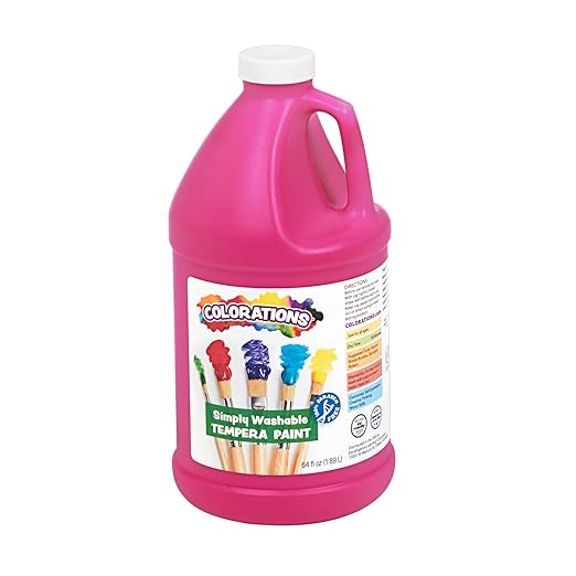 Colorations Paraben-Free Simply Washable Tempera Paint for Kids - 1/2 Gallon Value Size, Vibrant Magenta. Non-Toxic and Made in The USA