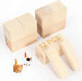 Claities 12 Pcs Basswood Carving Blocks Set, 3 Different Sizes (2x2x2, 4x1x1, 4x2x2 Inch) for Wood Carving Crafts