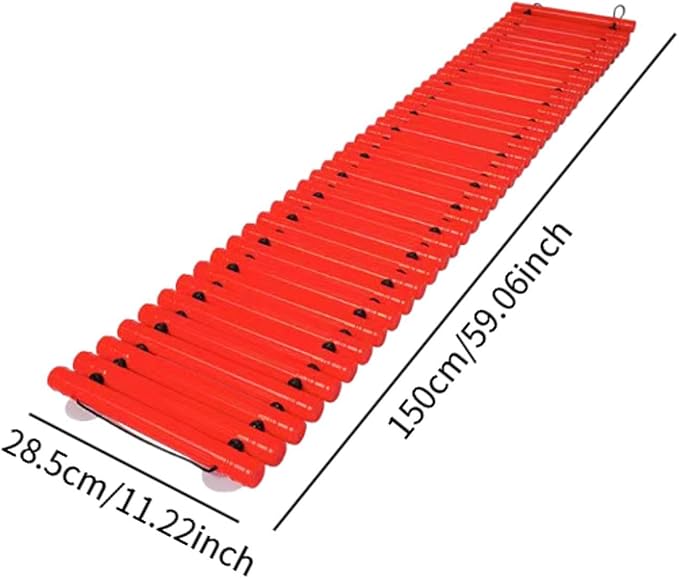 Balance Path Board Balance Block Space Saving Stable Non Slip Edging Kindergarten Balance Trail for Outdoor Indoor, red