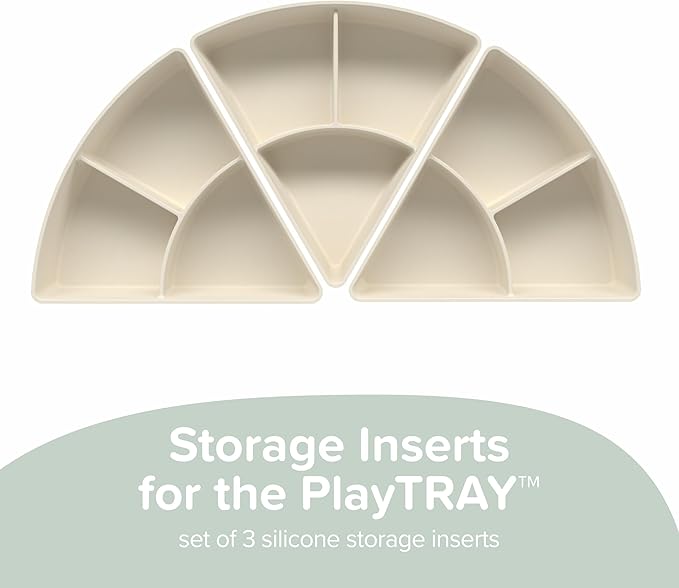 Inspire My Play - 3 x Silicone Sorting and Organising Compartments - Compatible with Sensory PlayTray - Sensory Bin Accessories - Early Development & Activity Toys for Disabled Children - Stone