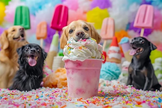 70 Pieces Wooden Jigsaw Puzzle, Cute Ice Cream Puppy Decorative Wall Art Gifts, Active Mind Puzzle, Fun and Challenging at The Same Time