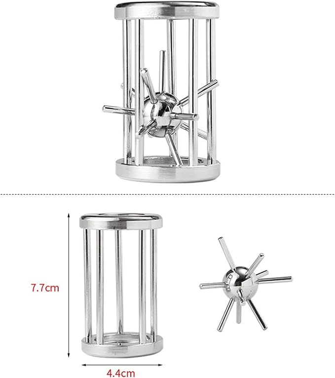 VolksRose 9pcs Brain Teaser Puzzles, Metal Wire Puzzles Set, Mind Smart Game IQ Challenge Puzzle Games, Educational IQ Test Unlock Interlocking Toy Lock Puzzles Gift for Adults Teenagers
