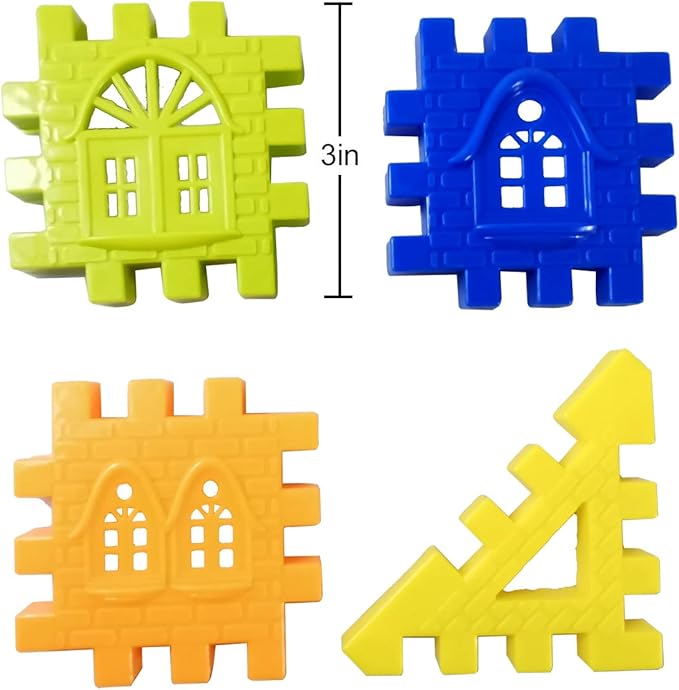 Waffle Blocks STEM Building Toys for Kids Ages 4-8, Large Kids Building Blocks with Toy Storage Container – Kindergarten Toys Preschool manipulatives Toddler Toys