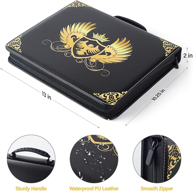 Silph PLC Coin Collection Book Holder for Collectors, Coin Album Binder Storage Box Case for Money Currency Collection Supplies - [300 Coins Pockets+30 Bills Pockets]