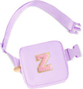 Mini Belt Bag Fanny Pack with Initials Letter Patch Small Crossbody Bags Cute Stuff Birthday Gifts for Teenager Girls Trendy Stuff for Teens - Z,Lavender