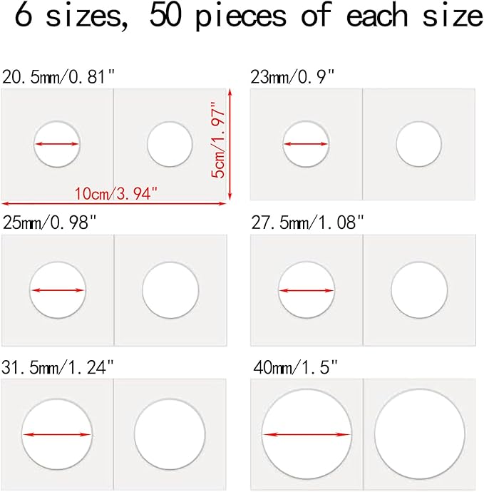 300 PCS Cardboard Coin Flips with 15 Sheets Coin Pocket Pages, 6 Assorted Sizes 2" x 2" Cardboard Coin Holders Coin Flips Coin Collection Supplies for Dime, Penny, Quarter, Nickels, Dollars Collecting
