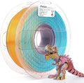 AMOLEN Silk PLA 3D Printer Filament, Tri Color Coral Gold Turquoise PLA 1.75mm, Shiny Multi Color Change Filament 3D Printing PLA Filament for Most FDM 3D Printer, 1kg Spool(2.2lbs)