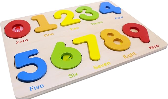 You&Xi Toddler Puzzles for Kids Age 3-4 Years Old-Wooden Number Preschool Puzzles